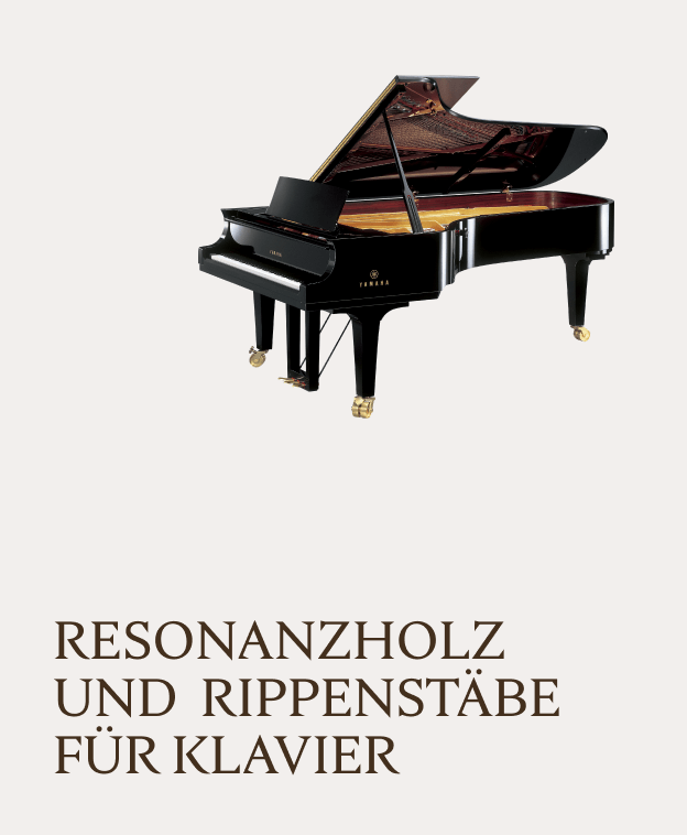 Resonanzholz und Rippenstäbe für Klavier