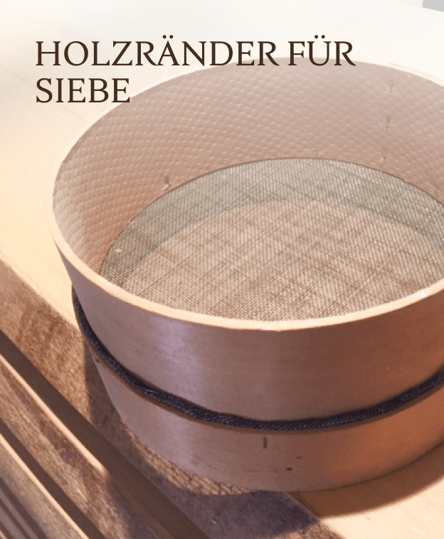 Holzränder für Siebe