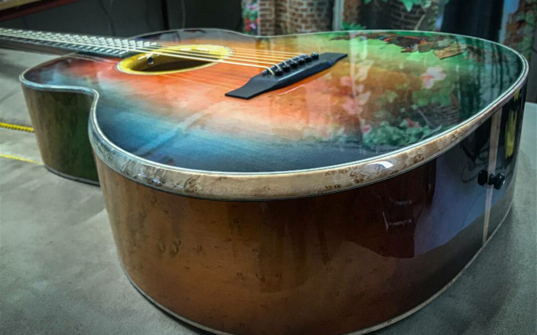 A work of art is created – “FALL” a baritone guitar